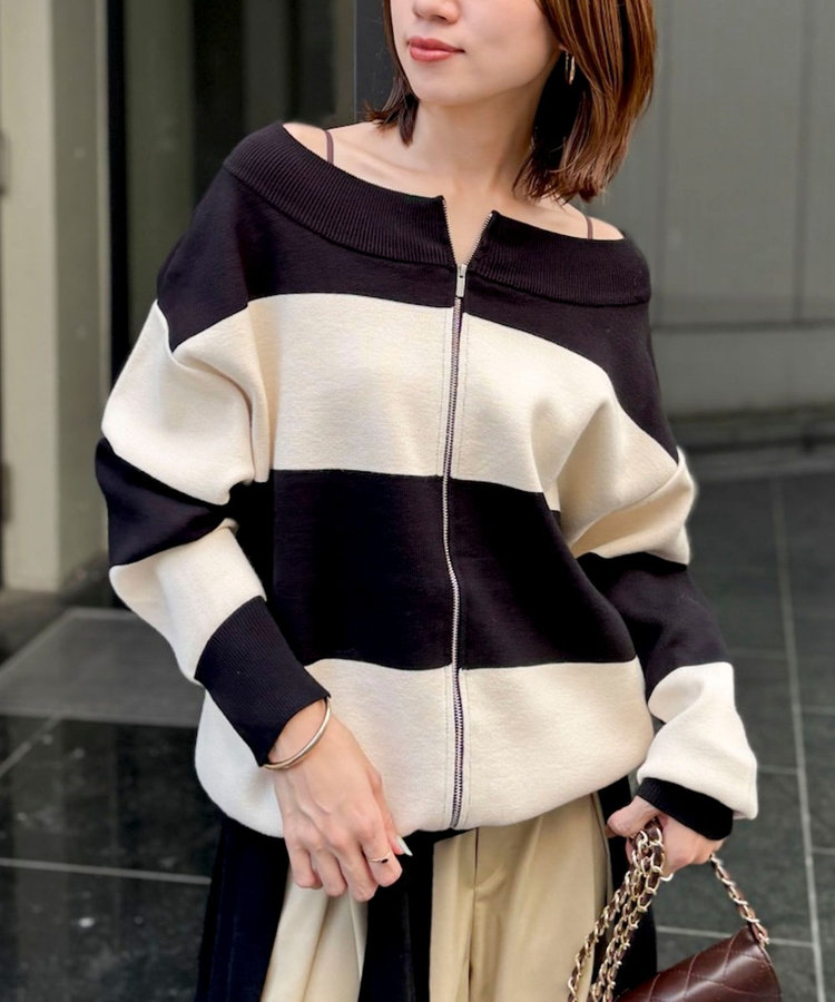 【WEB限定】ウォッシャブルダブルジップ2WAYニット