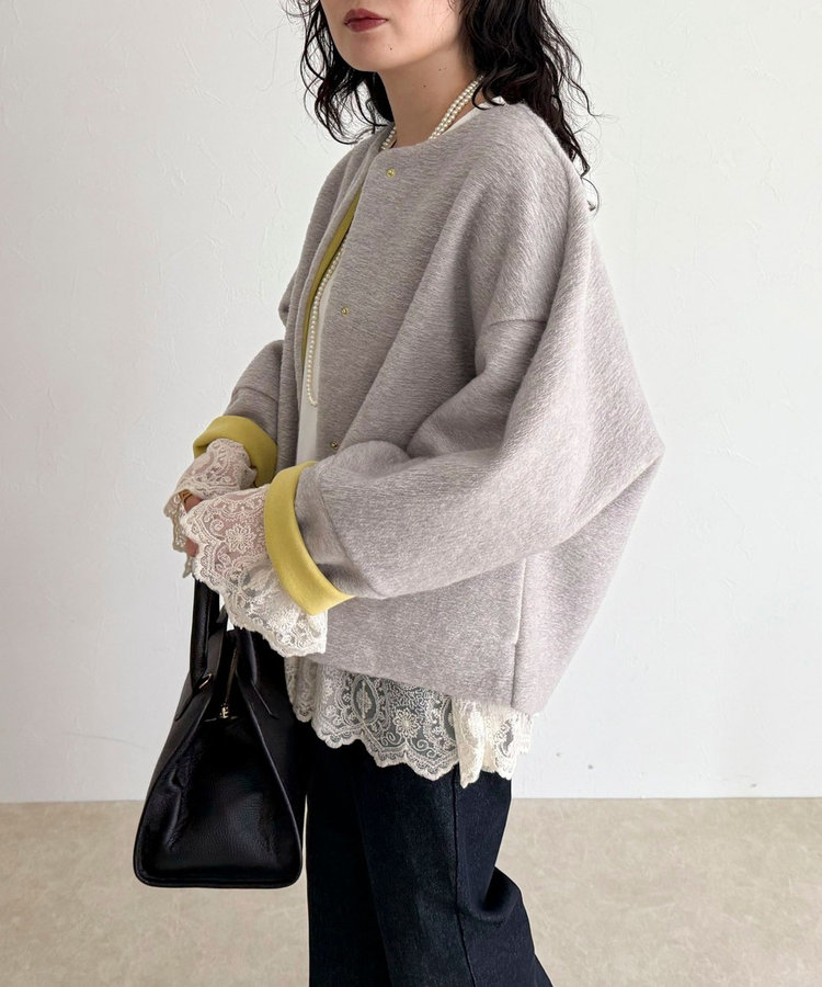 新品 24ss ノーリーズ ソフィー ノーカラー ジャケット NOLLEY'S ノー