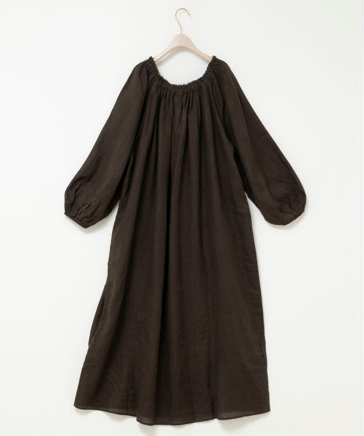 【WALANCE/ワランス】natural dye linen balloon sleeve dress