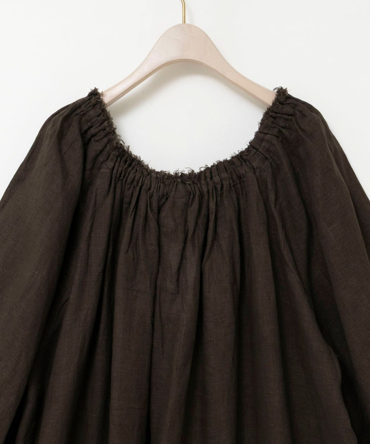 【WALANCE/ワランス】natural dye linen balloon sleeve dress