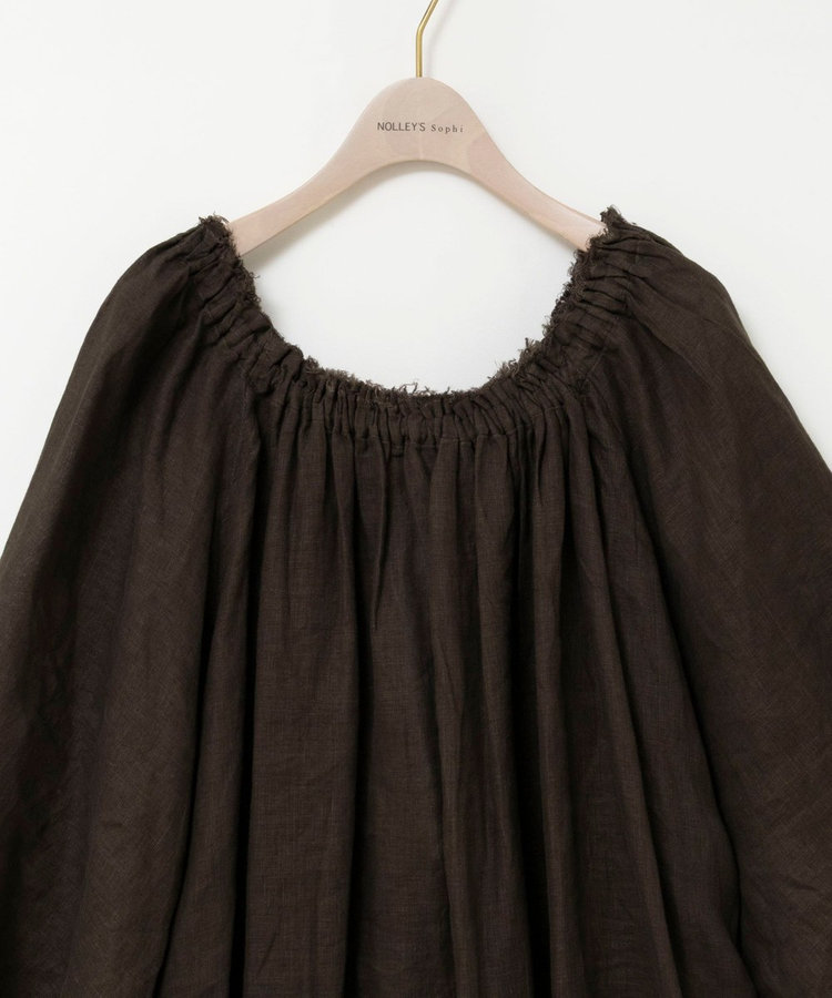 【WALANCE/ワランス】natural dye linen balloon sleeve dress