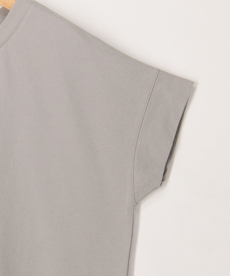 麻調ジャージー袖口ダブルTシャツ