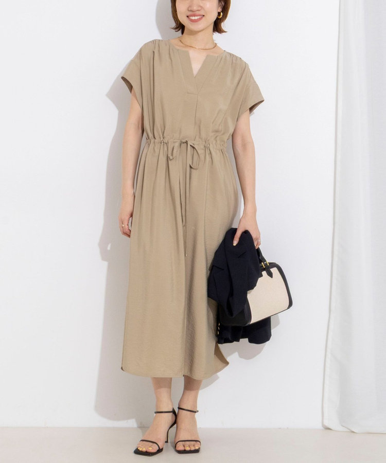 ［WEB限定 TIME SALE！］ウォッシャブル前タックワンピース