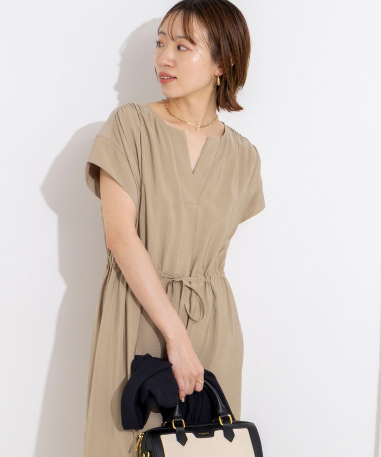 ［WEB限定 TIME SALE！］ウォッシャブル前タックワンピース