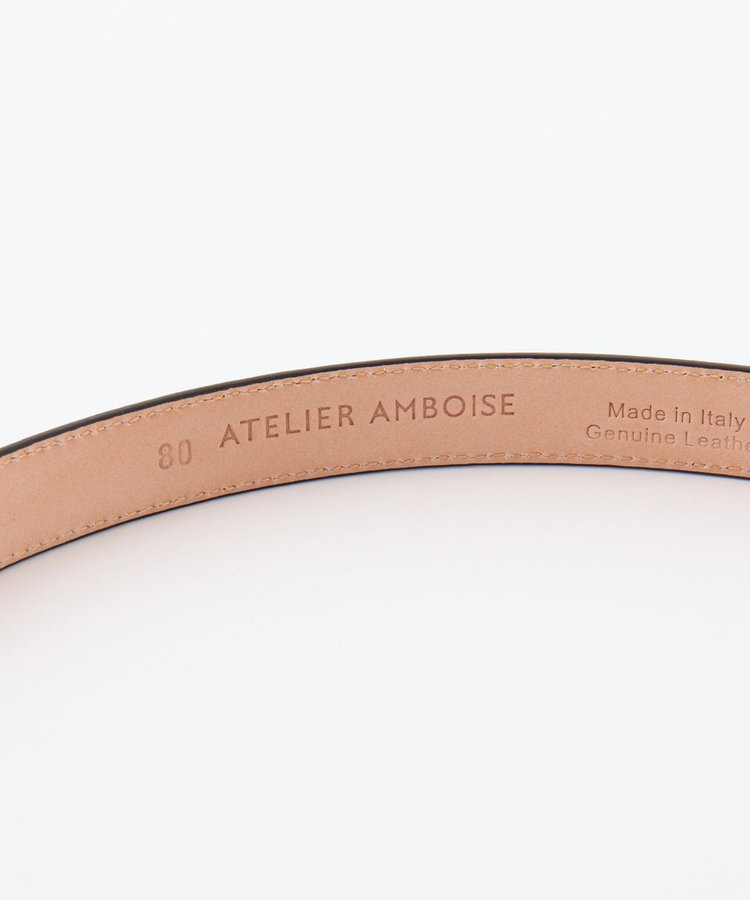 【ATELIER AMBOISE/アトリエアンボワーズ】ニュアンススクエアバックル型押しベルト