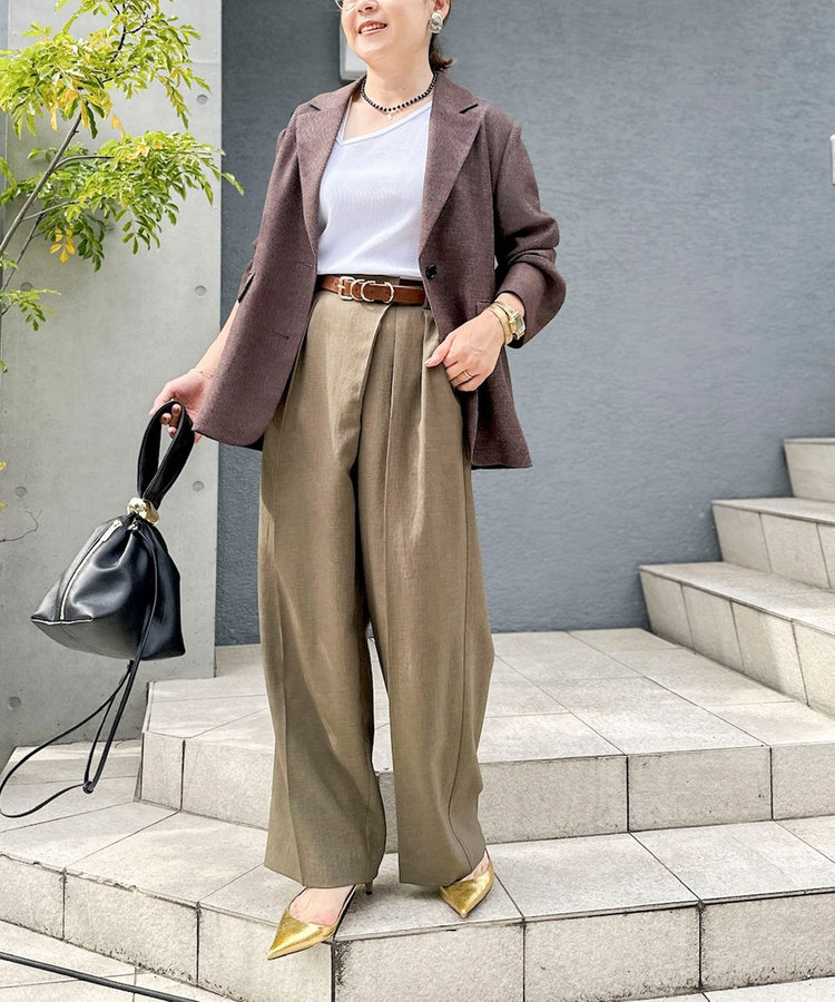 ウォッシャブルアシンメトリー2WAYリブTシャツ