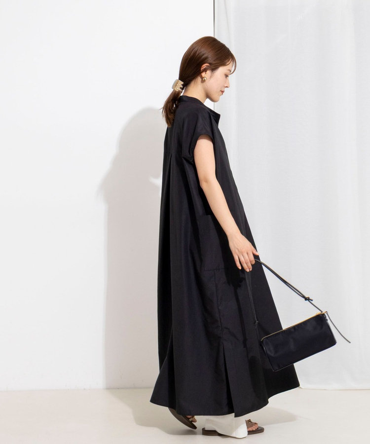 【WEB＆一部店舗限定カラー】ウォッシャブルエクセルテックタンブラースタンドカラースキッパーワンピース