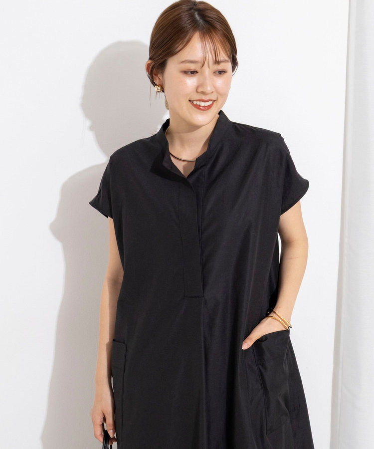 【WEB＆一部店舗限定カラー】ウォッシャブルエクセルテックタンブラースタンドカラースキッパーワンピース
