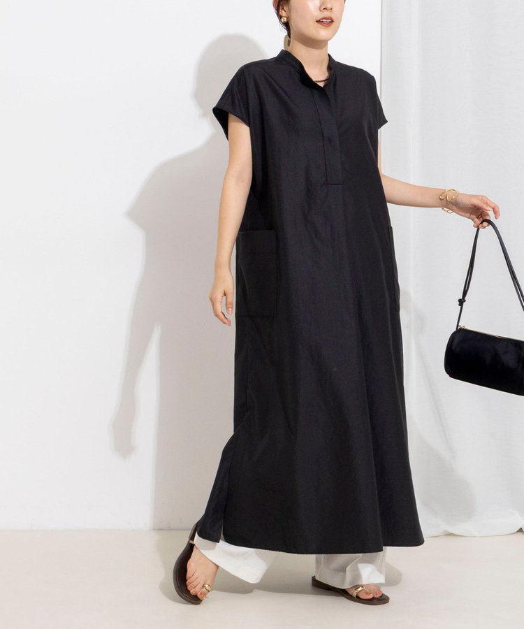【WEB＆一部店舗限定カラー】ウォッシャブルエクセルテックタンブラースタンドカラースキッパーワンピース