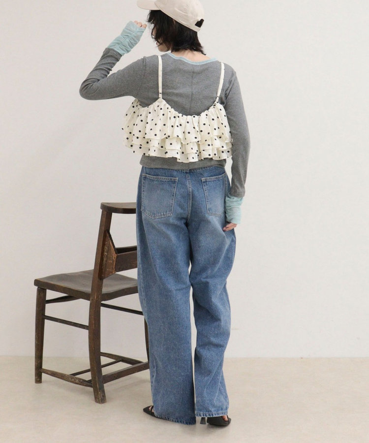 Soft color straight Denim