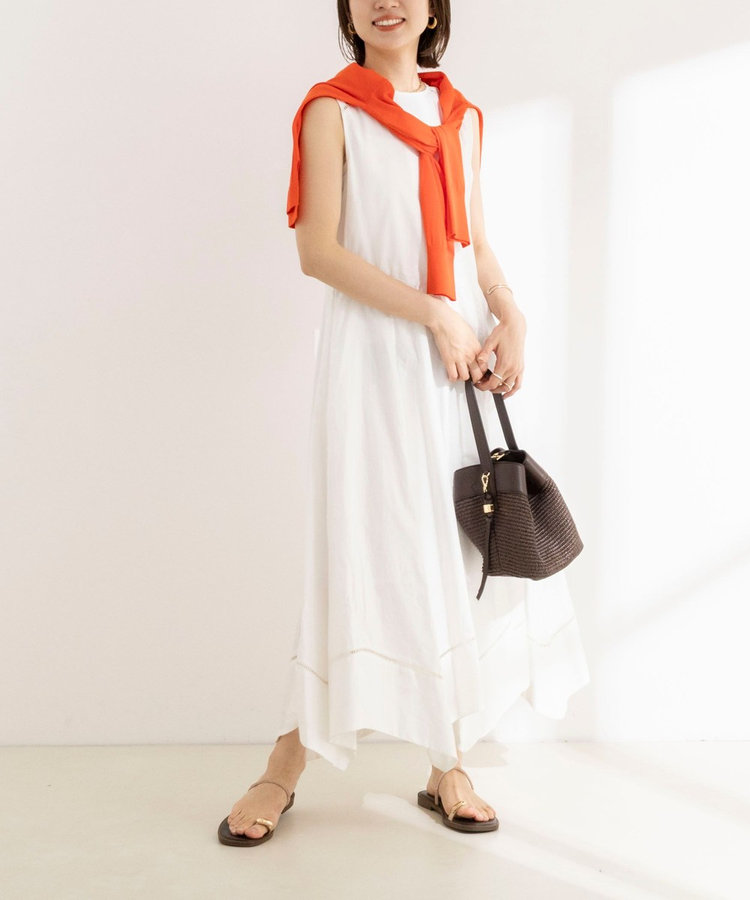 【MARILYN MOON/マリリーンムーン】ledder lace handkerchief skirt dress