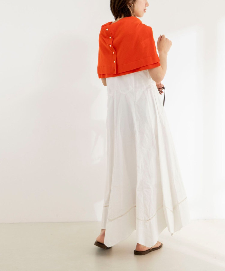 【MARILYN MOON/マリリーンムーン】ledder lace handkerchief skirt dress
