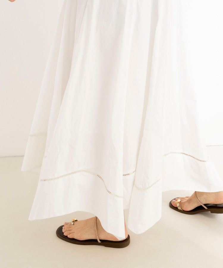 【MARILYN MOON/マリリーンムーン】ledder lace handkerchief skirt dress