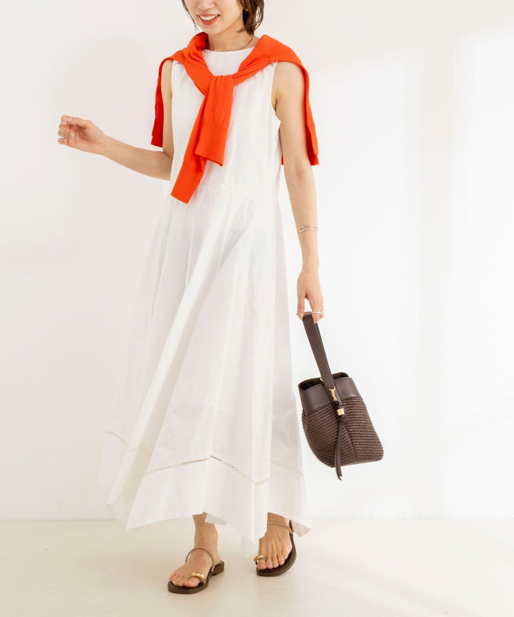 【MARILYN MOON/マリリーンムーン】ledder lace handkerchief skirt dress