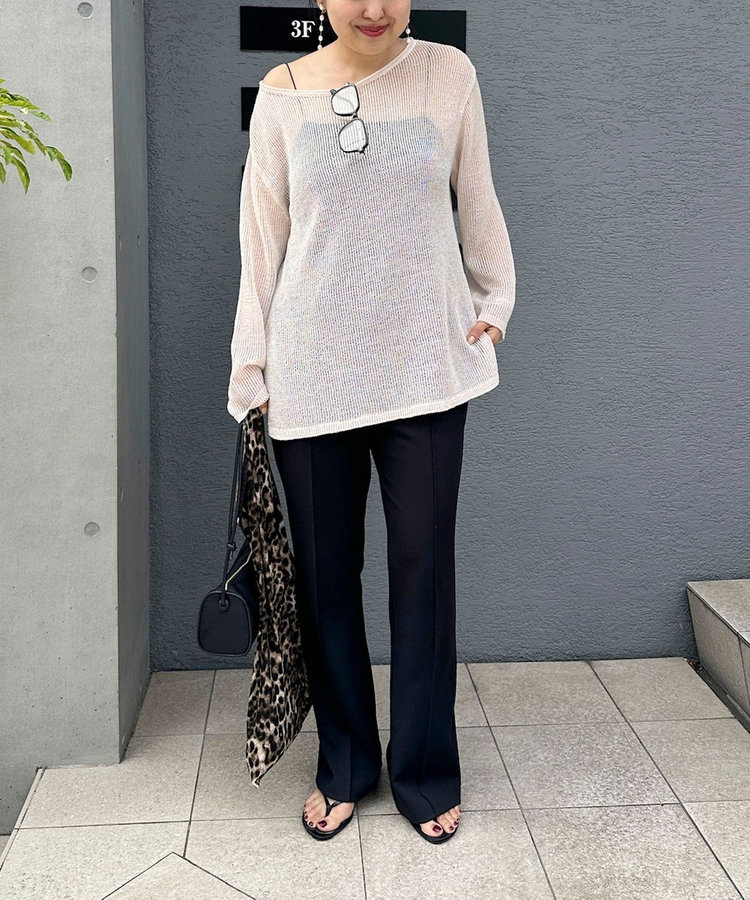 ［WEB限定 SPECIAL SALE！］《撥水》カットジョーゼットスリットパンツ