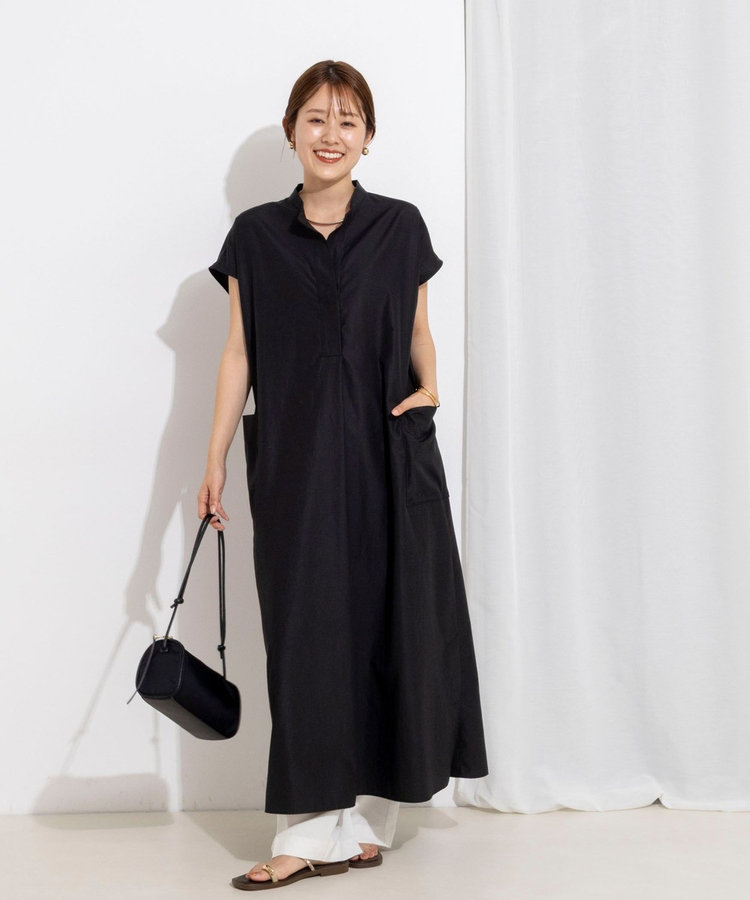 【WEB＆一部店舗限定カラー】ウォッシャブルエクセルテックタンブラースタンドカラースキッパーワンピース