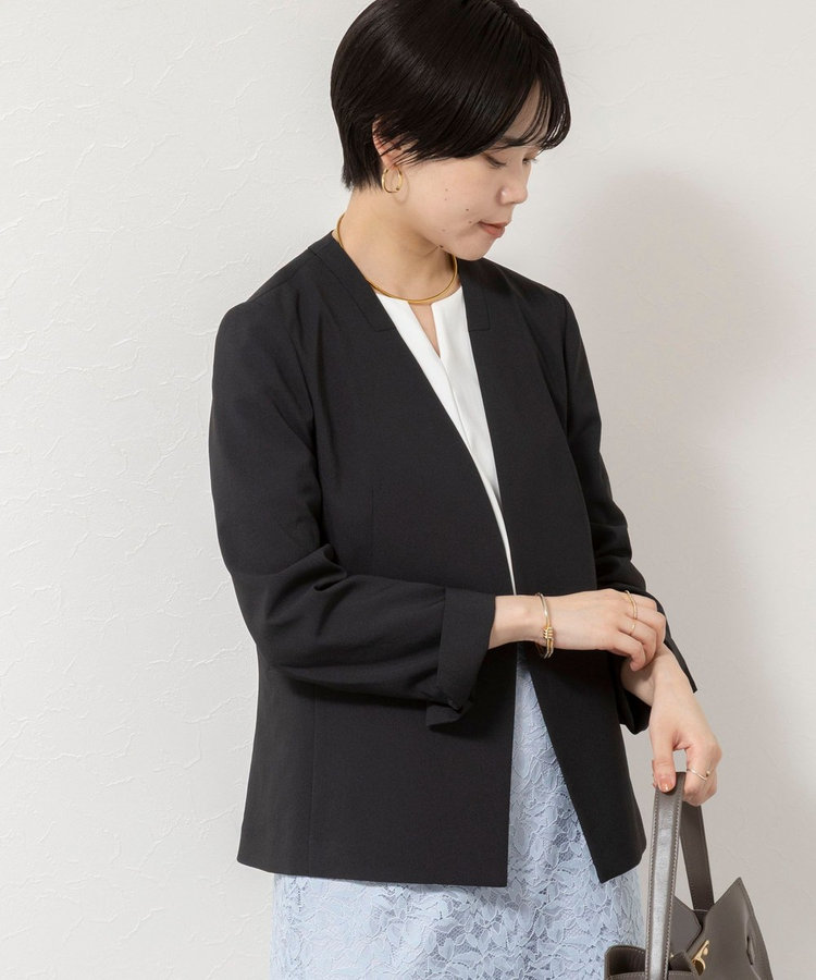 《セットアップ対応/UVカット/接触冷感》ウォッシャブルDry toro ノーカラージャケット