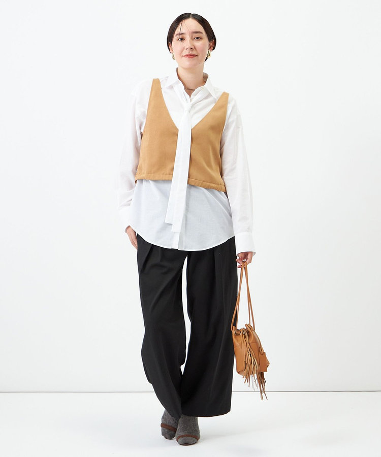 【一部WEB限定サイズ】ウォッシャブルロビンソンツイルデザインパンツ