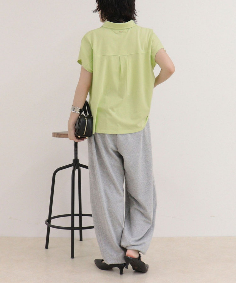 クロップドルーズポロ衿Tシャツ