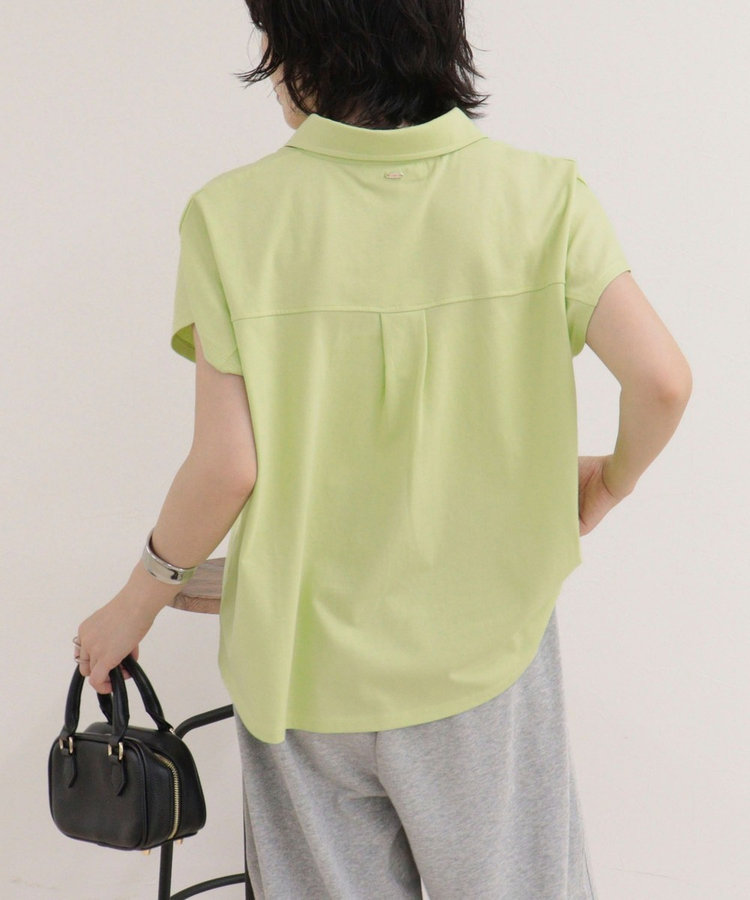 クロップドルーズポロ衿Tシャツ