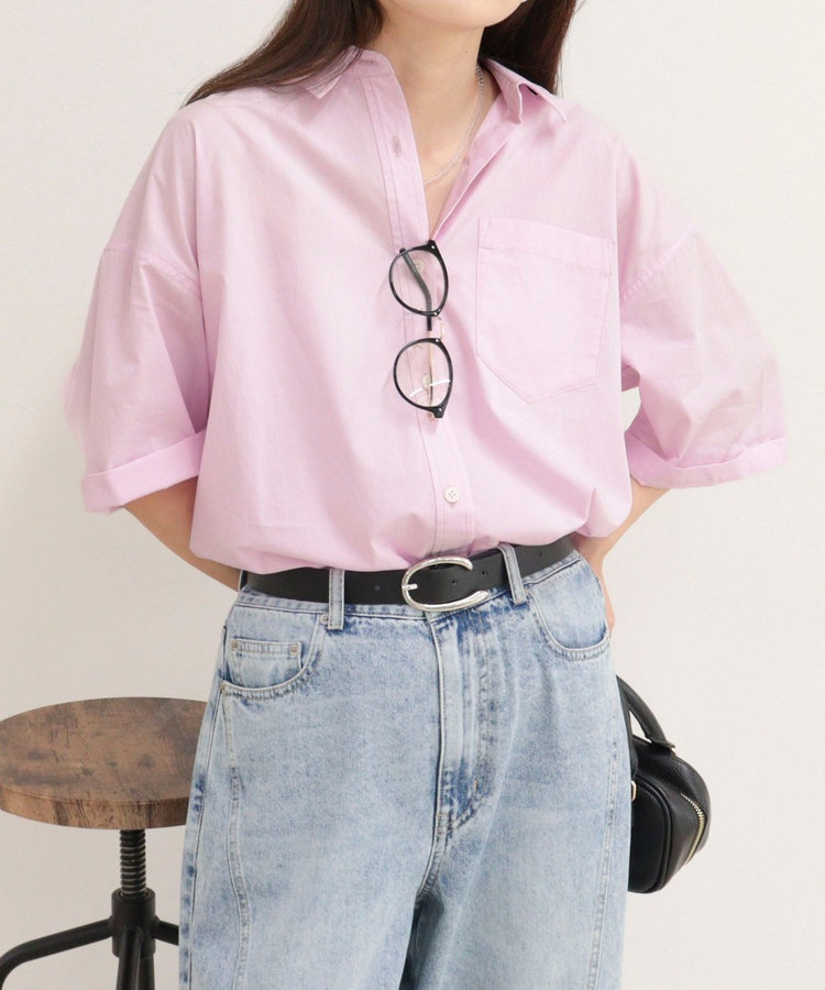 ［WEB限定 SPECIAL SALE！］【人気につき半袖Ver.で再登場】汗染み軽減加工COTTON半袖シャツブルゾン