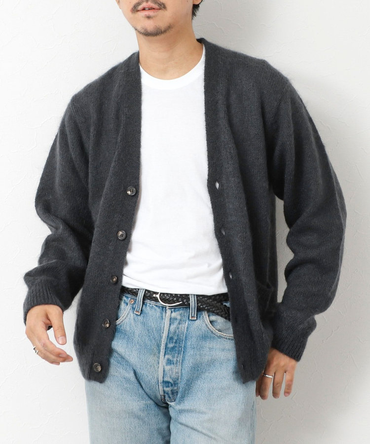 BATONER/バトナー】PURE MOHAIR V CARDIGAN ピュアモヘヤ Vネック