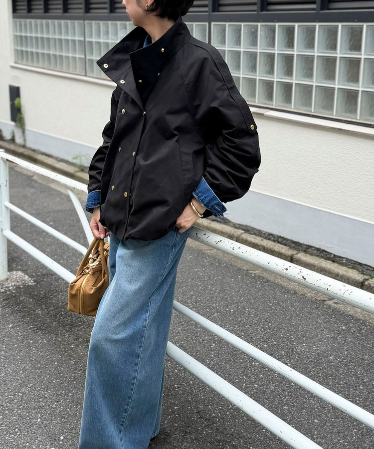ショートトレンチスタンドカラーブルゾン