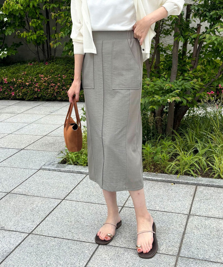 日本未入荷★Karen Millen 無地ミモレ丈タイトスカート mimigrant タイトスカート マキシ丈 無地 sk022-01 ツイル