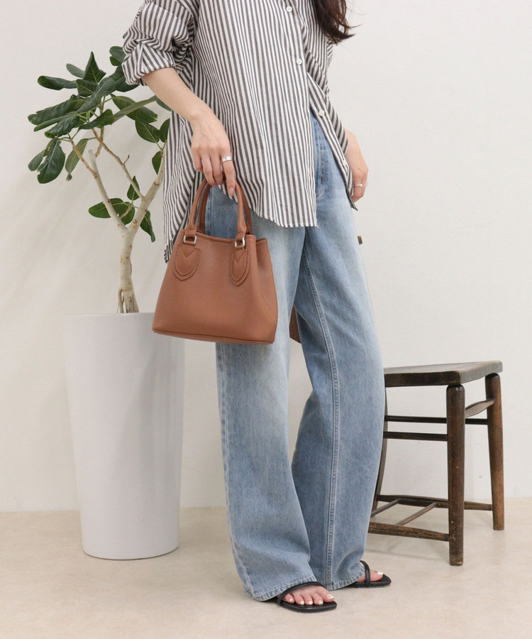 2wayシボフェイクレザートートバッグ