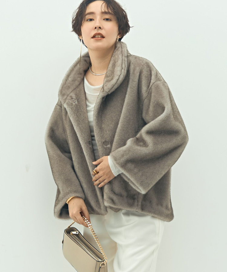 ECOPELフェイクファーショートコート（5-0030-6-04-001）｜NOLLEY'S