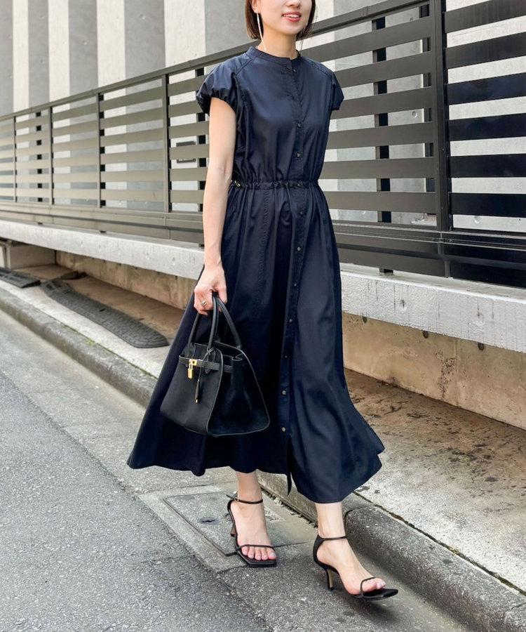 ドロストワンピース LAYERED SET DRAWSTRING KNIT OP/レイヤードセットドロー