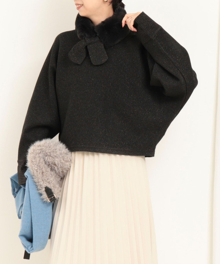 《セットアイテム》ミラノリブラメドルマンニット＋マフラーSET
