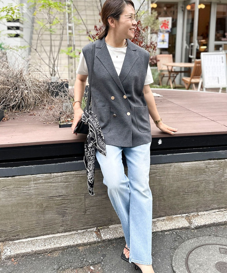 《5サイズ展開》【RM denim】センタープレス裾デザインデニム