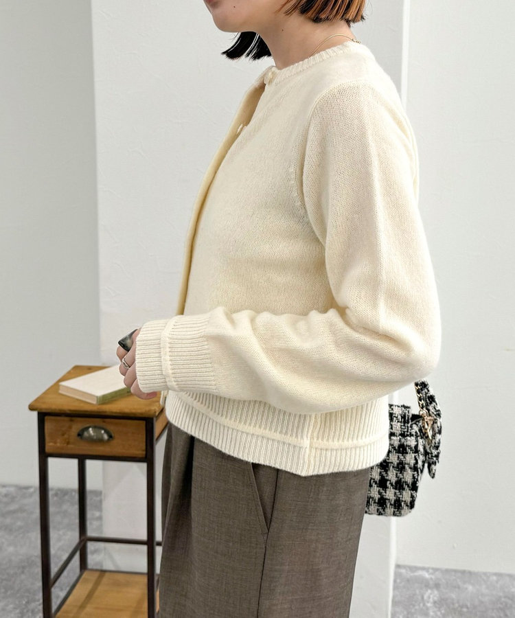 CASHMILE WOOL カーディガン（4-0021-6-22-001）｜fredy emue(フレディ