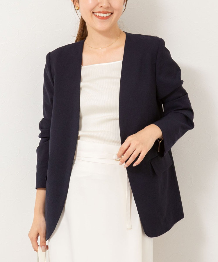 会員限定 BLACK FRIDAY対象］ウォッシャブルエコボイルノーカラー