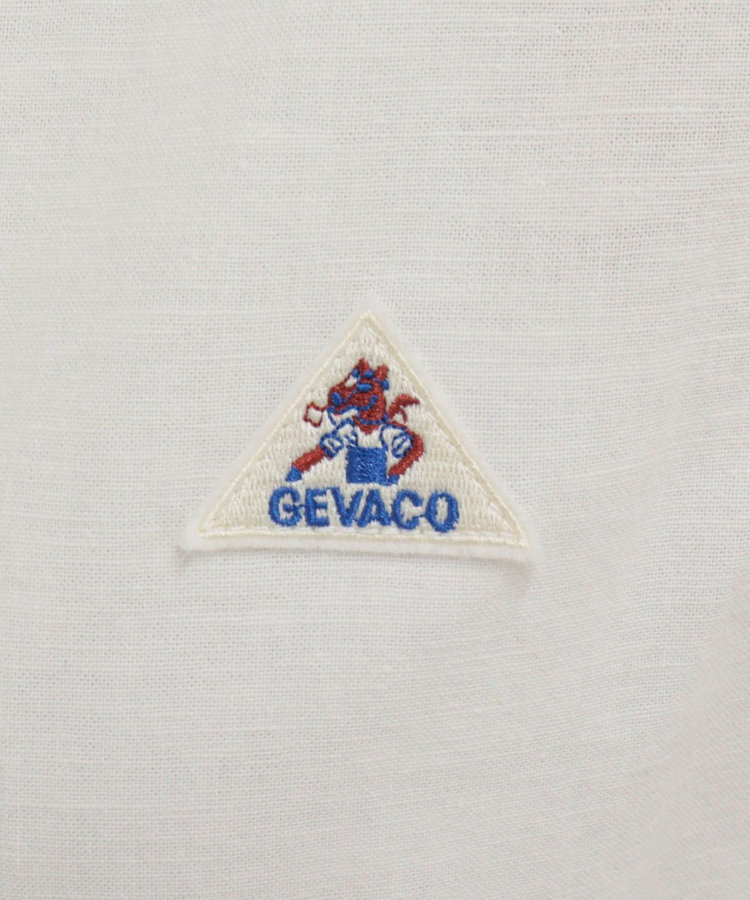 【GEVACO/ゲバコ】バンドカラーフレンチスリーブシャツ