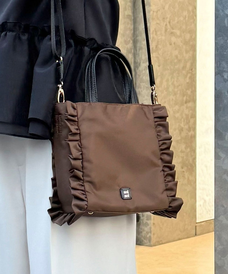 ［WEB限定 SPECIAL PRICE！］ナイロンフリルミニトートバッグ