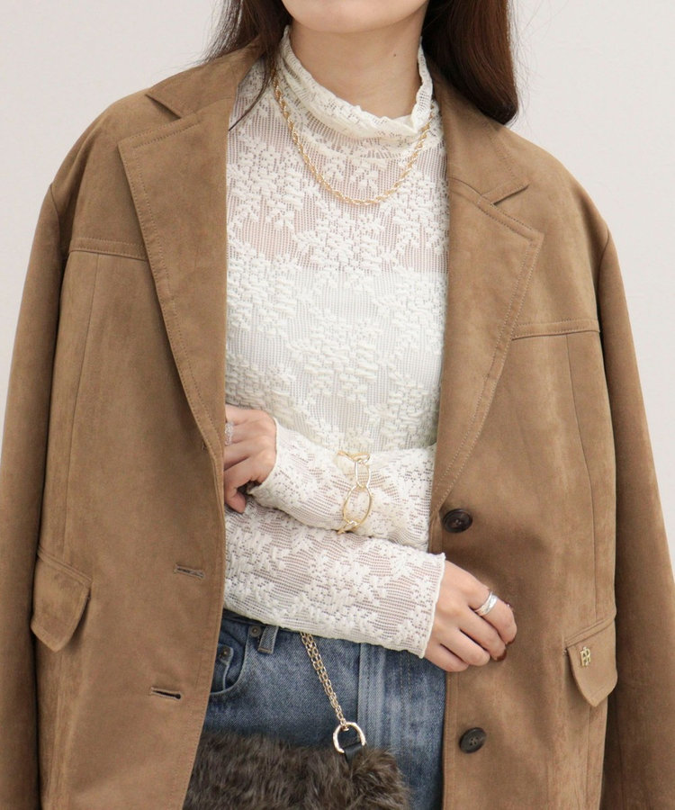 ［FREDY＆GLOSTER限定 TIME SALE！］ふくれJQDハイネックレースプルオーバー