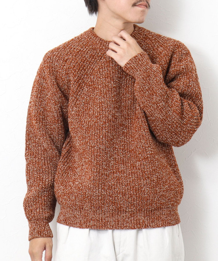 BATONER/バトナー】TWEED SIGNATURE CREW NECK ツイード クルーネックニット（4-0607-6-52-608）｜NOLLEY'S  goodman(ノーリーズ グッドマン）｜NOLLEY'S(ノーリーズ）｜men（MEN）｜NOLLEY'S MALL（ノーリーズ モール）