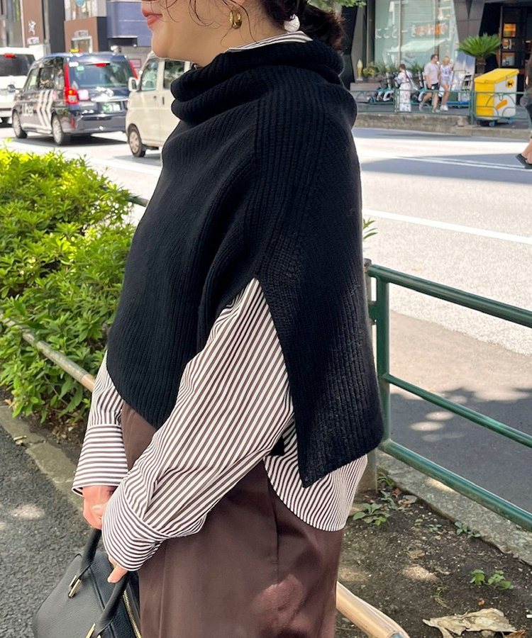 【追加】《手洗い可能》マルチWAYニットポンチョ