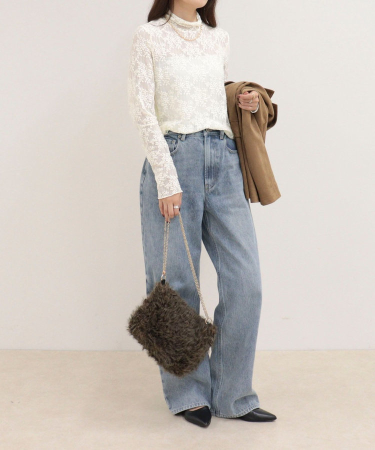 ［FREDY＆GLOSTER限定 TIME SALE！］ふくれJQDハイネックレースプルオーバー