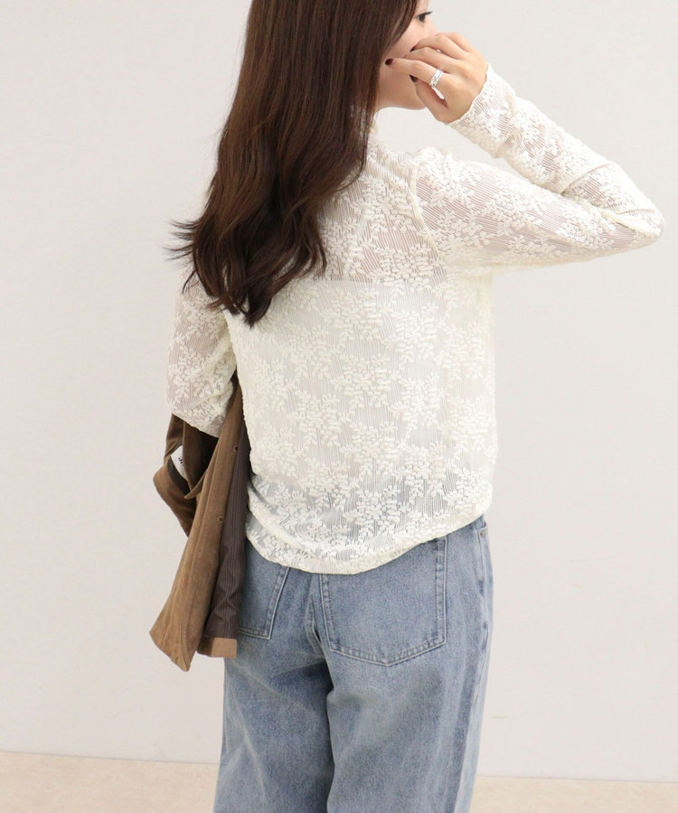 ［FREDY＆GLOSTER限定 TIME SALE！］ふくれJQDハイネックレースプルオーバー