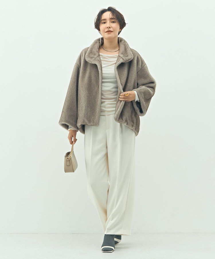 ECOPELフェイクファーショートコート（5-0030-6-04-001）｜NOLLEY'S