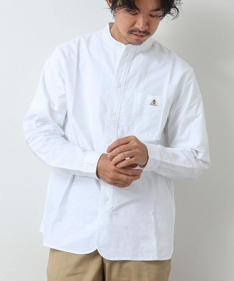 ◼️新品　GEVACO OXバンドカラーシャツ　ホワイト