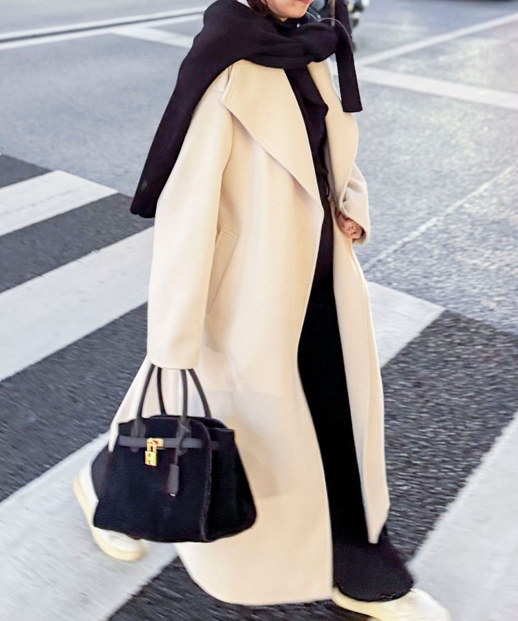 WEB限定 SPECIAL SALE！］アンゴラビーバーベルテッドロングコート（5