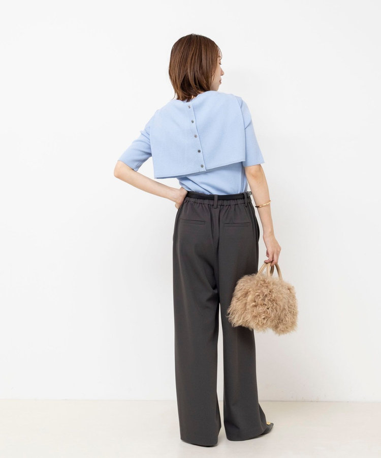 ウォッシャブルカルゼイージーワイドパンツ