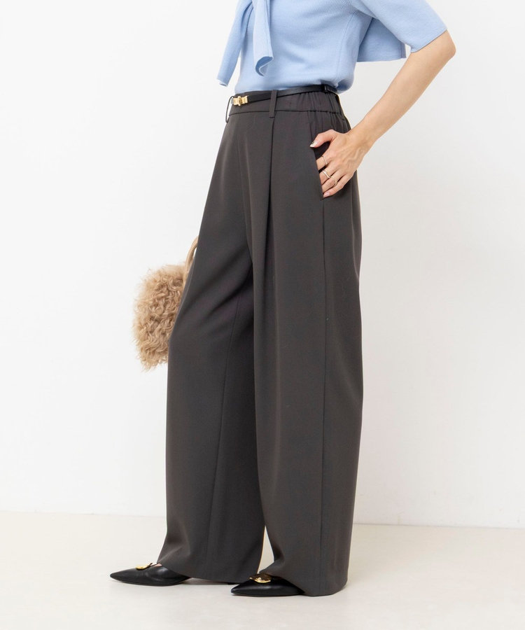 ウォッシャブルカルゼイージーワイドパンツ