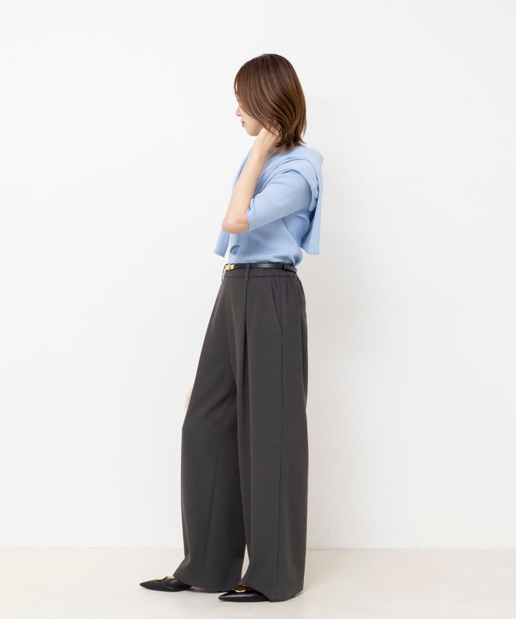 ウォッシャブルカルゼイージーワイドパンツ
