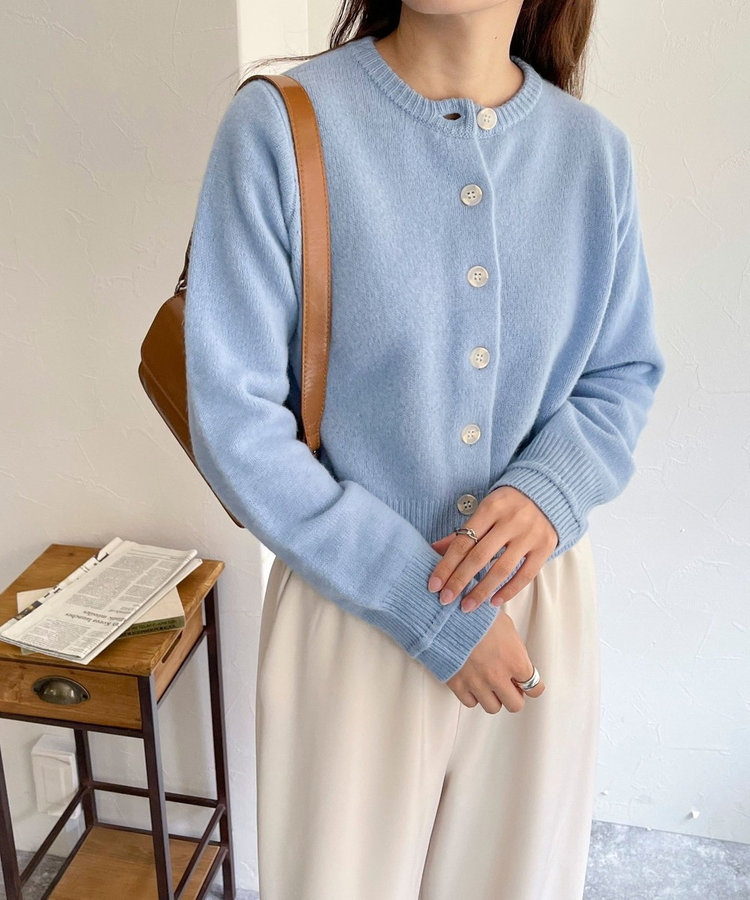 CASHMILE WOOL カーディガン（4-0021-6-22-001）｜fredy emue(フレディ