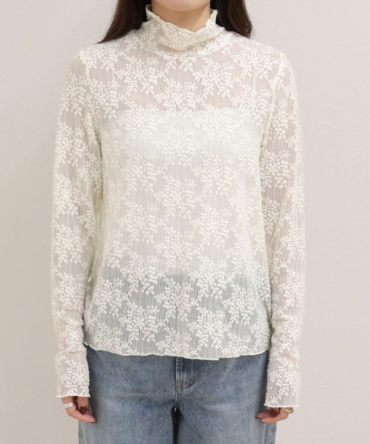［FREDY＆GLOSTER限定 TIME SALE！］ふくれJQDハイネックレースプルオーバー
